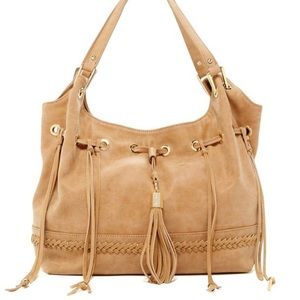 New Dolce Vita Skyler Tasseled/ Tan Boho Tote
